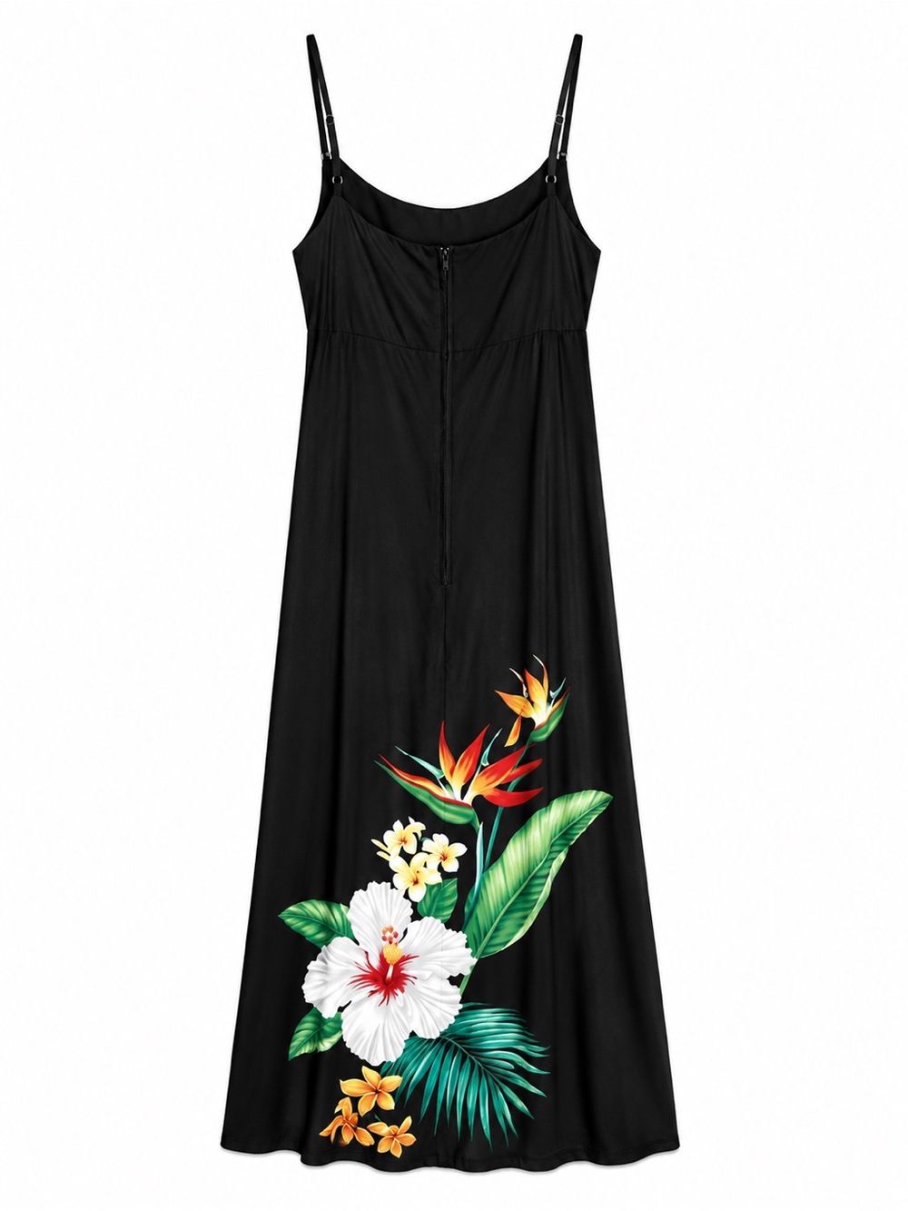 Jade Fashions Hawaiian Tropical Floral Maxi Dress Made In Hawaii M